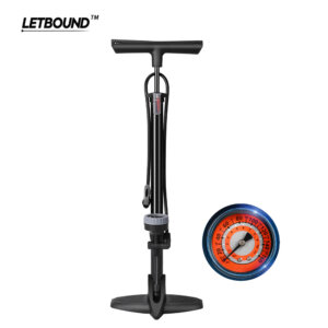 High-pressure Bicycle Air Pump Manual Iron Tire Pump with Air Pressure Gauge